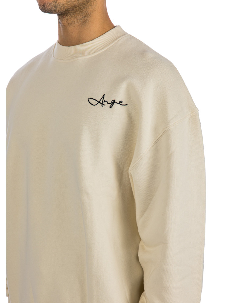 ANGE PROJECTS script crewneck ANGE PROJECTS  Script Crewneckbeige - www.credomen.com - Credomen