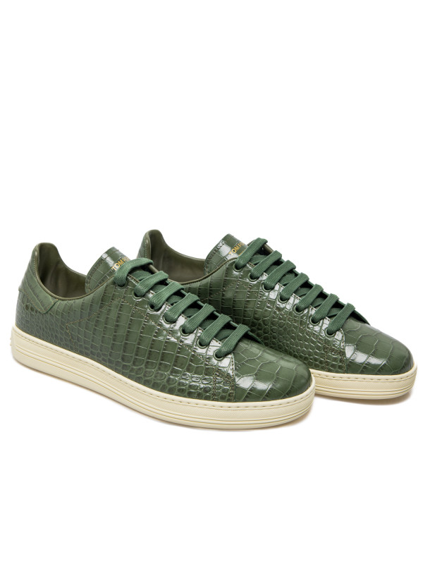 Tom Ford  croc warwick sneaker groen
