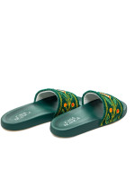 Casablanca embroid terry slipper groen