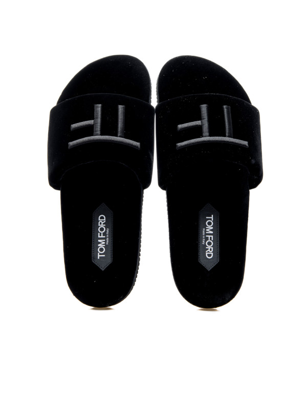 Tom Ford  velvet sandal zwart