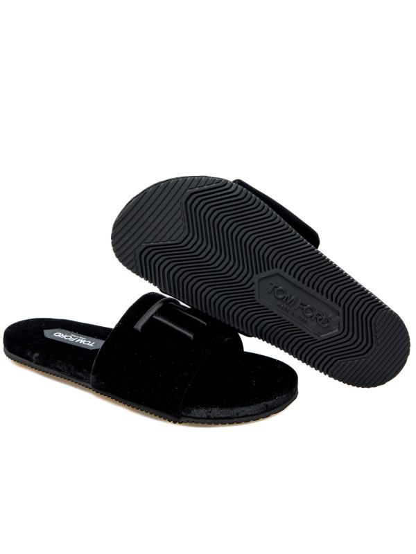Tom Ford  velvet sandal zwart
