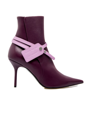 Off White Off White zip tie ankle boot purple