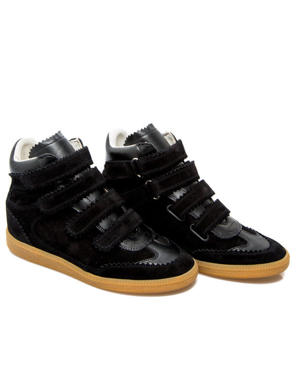 Isabel Marant Sneakers met hak zwart volledige print casual uitstraling Schoenen Sneakers Sneakers met hak 