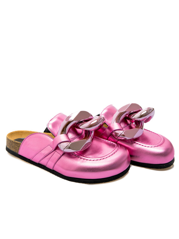 JW Anderson chain loafer roze