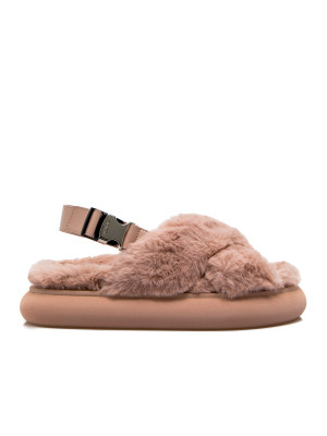 Moncler Moncler solarisse fur sandal beige