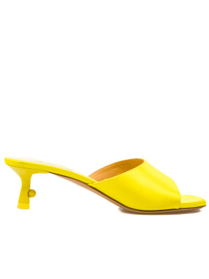 Off White Off White pop pearl satin mule yellow