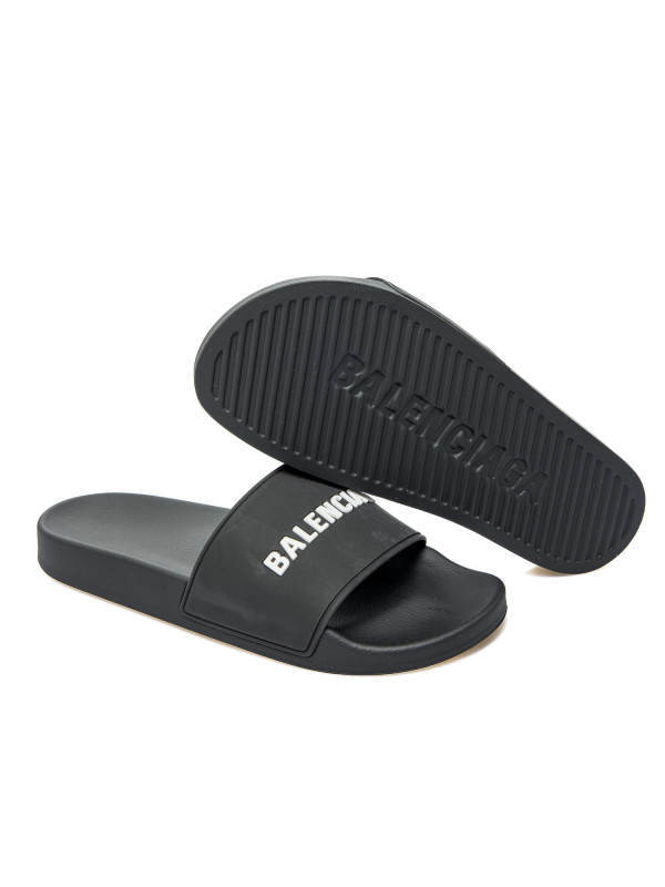 Balenciaga rubber sandal zwart