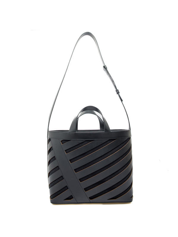 Off White cut-out diag s tote zwart