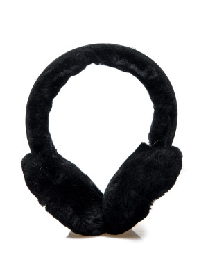UGG  sheepskin embroid earmuff black