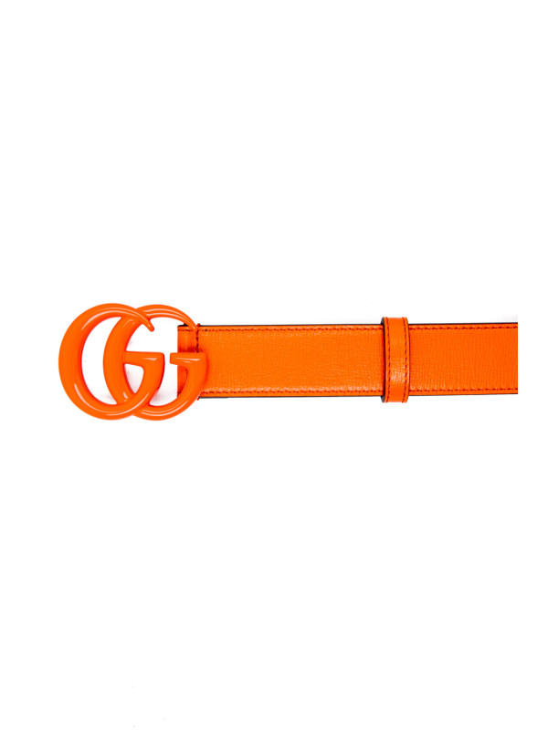 Gucci man belt w.30 gg marmont oranje