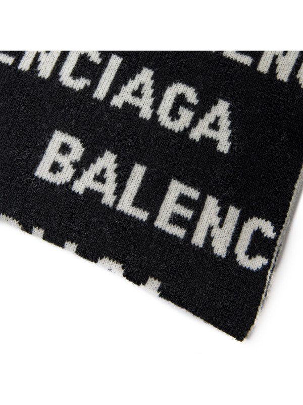 Balenciaga scarf allover big zwart