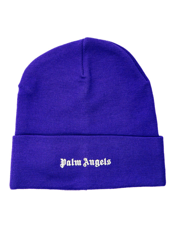 Palm Angels  logo beanie paars