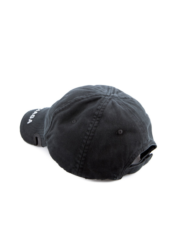 Balenciaga hat notch logo vis zwart