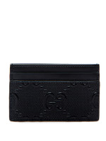 Gucci card case (805) gg leath zwart