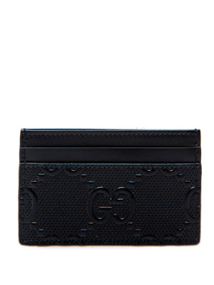 Gucci Gucci card case (805) gg leath black