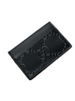 Gucci card case (805) gg leath zwart