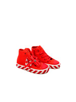 Off White high top vulcanized rood
