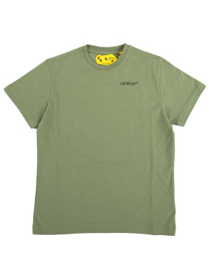 Off White Off White scribble tee ss green