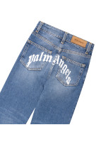 Palm Angels  logo denim pants blauw