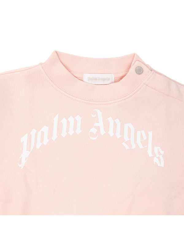 Palm Angels  curved logo crew roze