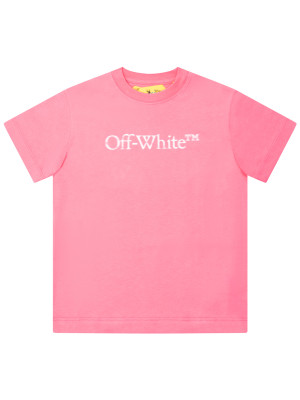 Off White Off White bookish bit logo tee pink