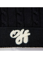 Off White off cable beanie zwart