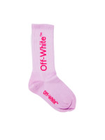 Off White diagonal socks roze