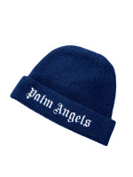 Palm Angels  knit logo beanie blauw