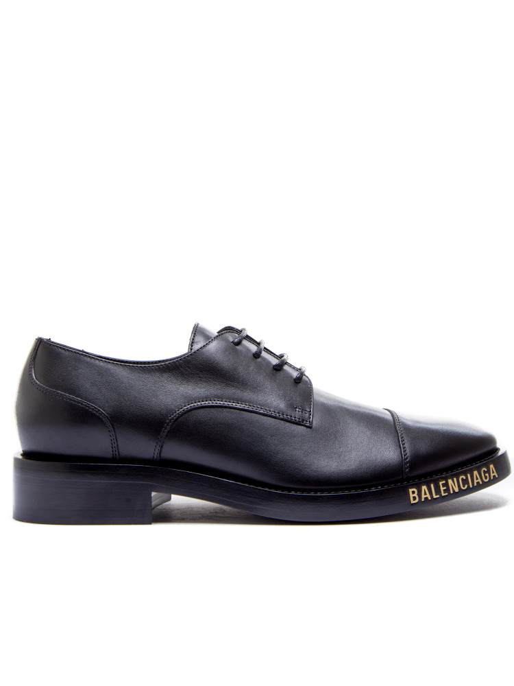Inspector Leather Derby Shoes in Black  Balenciaga  Mytheresa