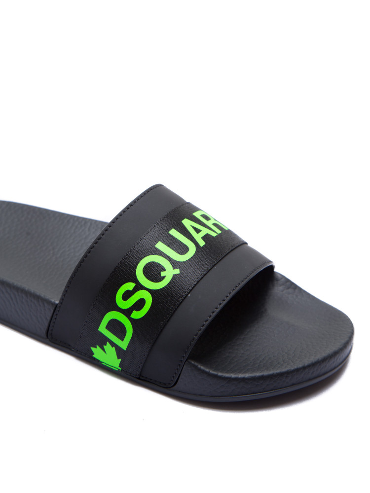 Dsquared2 slide sandal logo Dsquared2  Slide Sandal Logozwart - www.credomen.com - Credomen