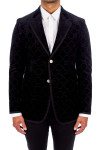 Gucci jacket velvet gg Gucci  JACKET VELVET GGzwart - www.credomen.com - Credomen