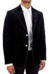 Gucci jacket velvet gg Gucci  JACKET VELVET GGzwart - www.credomen.com - Credomen