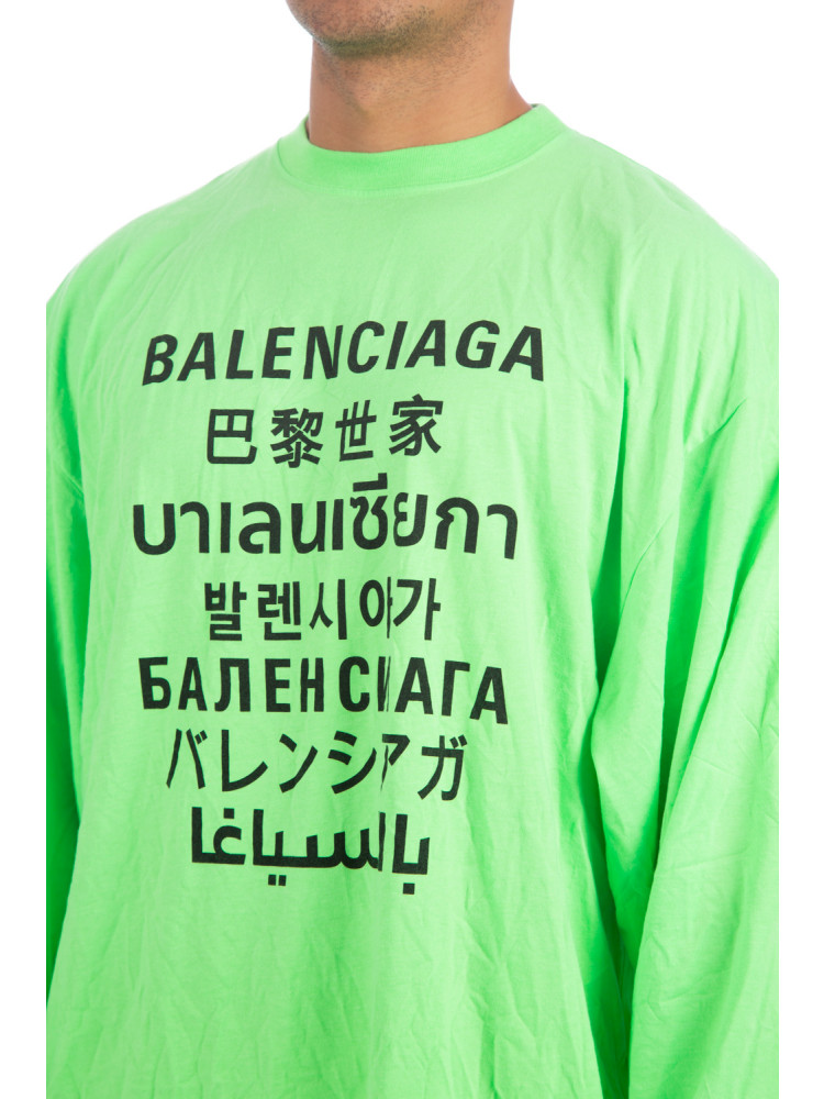 Shop Balenciaga MultiLanguages Logo TShirt  Saks Fifth Avenue