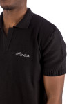 Flaneur Homme knitted polo Flaneur Homme  KNITTED POLOzwart - www.credomen.com - Credomen