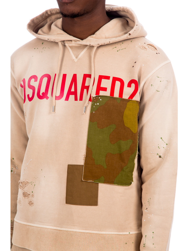 Dsquared2 patch cool hoodie Dsquared2  Patch Cool Hoodiecamel - www.credomen.com - Credomen