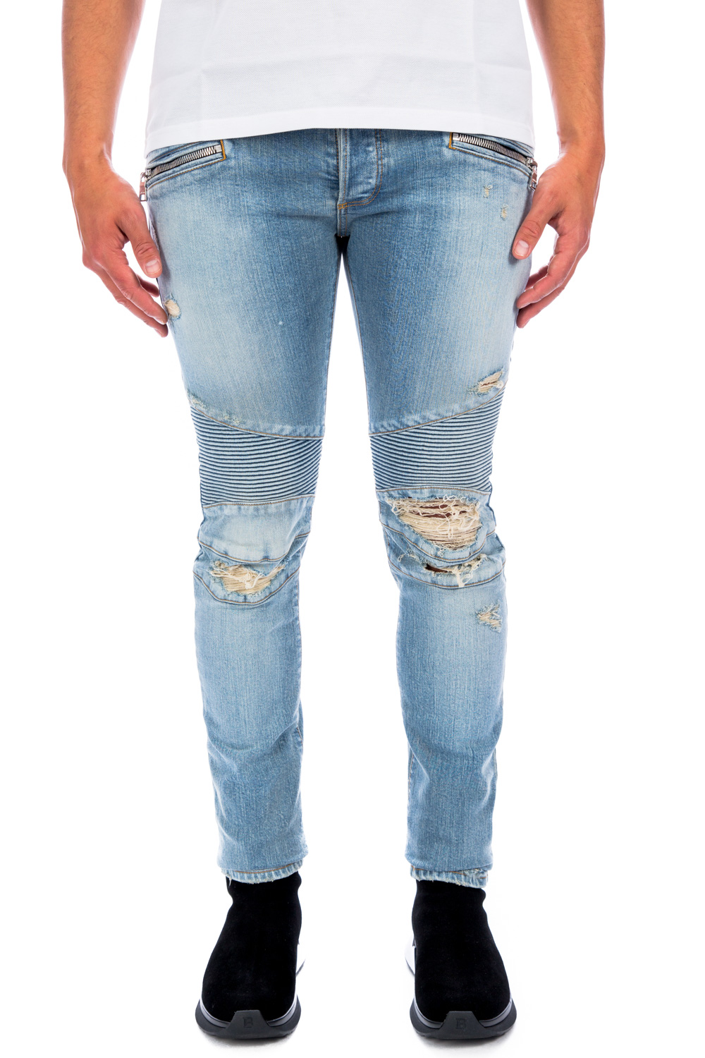 Balmain Ribbed Slim Jeans | Credomen
