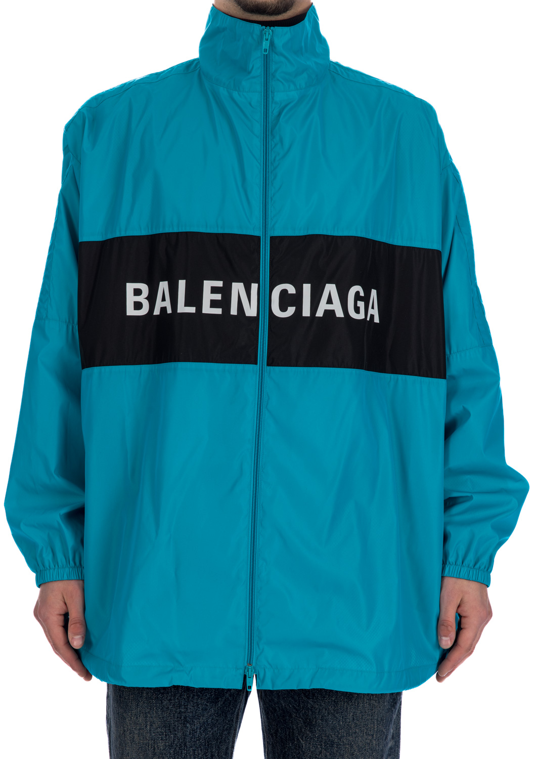 BALENCIAGA: jacket for woman - Stone Washed | Balenciaga jacket 678354TDW14  online at GIGLIO.COM
