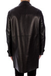 Dsquared2 leather coat Dsquared2  Leather Coatzwart - www.credomen.com - Credomen
