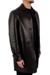 Dsquared2 leather coat Dsquared2  Leather Coatzwart - www.credomen.com - Credomen