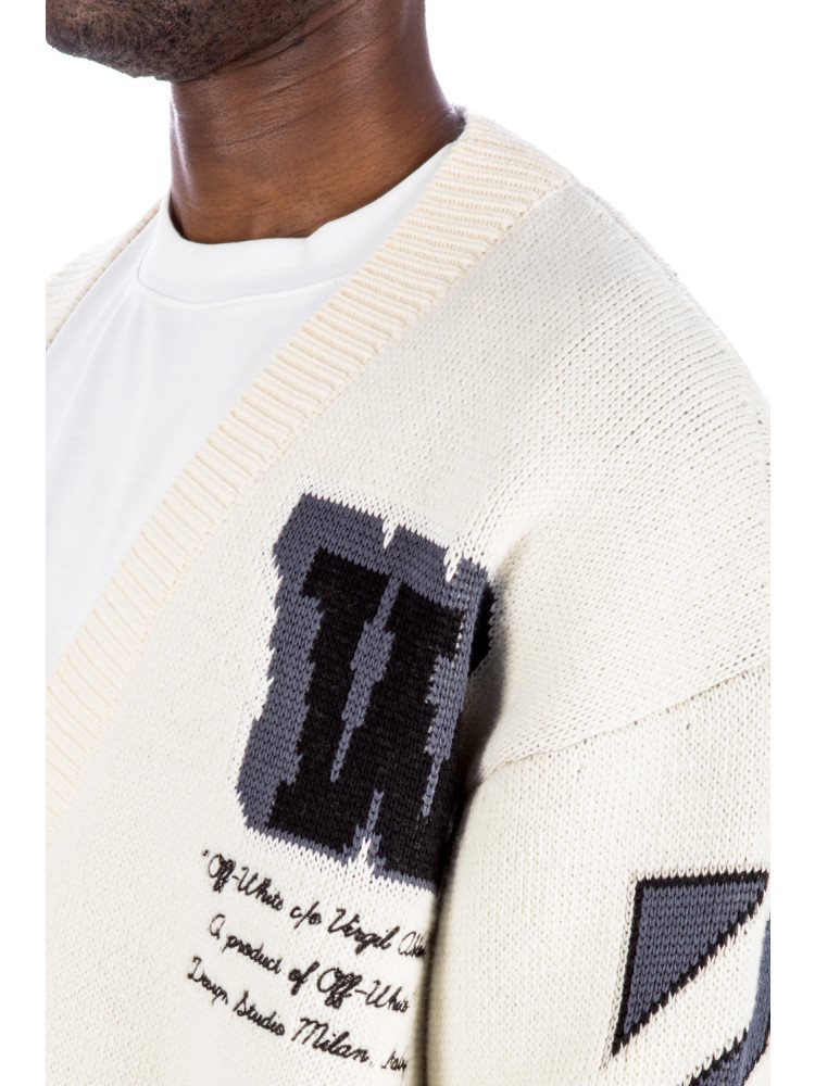 Off White moon vars knit cardig Off White MOON VARS KNIT CARDIGbeige - www.credomen.com - Credomen