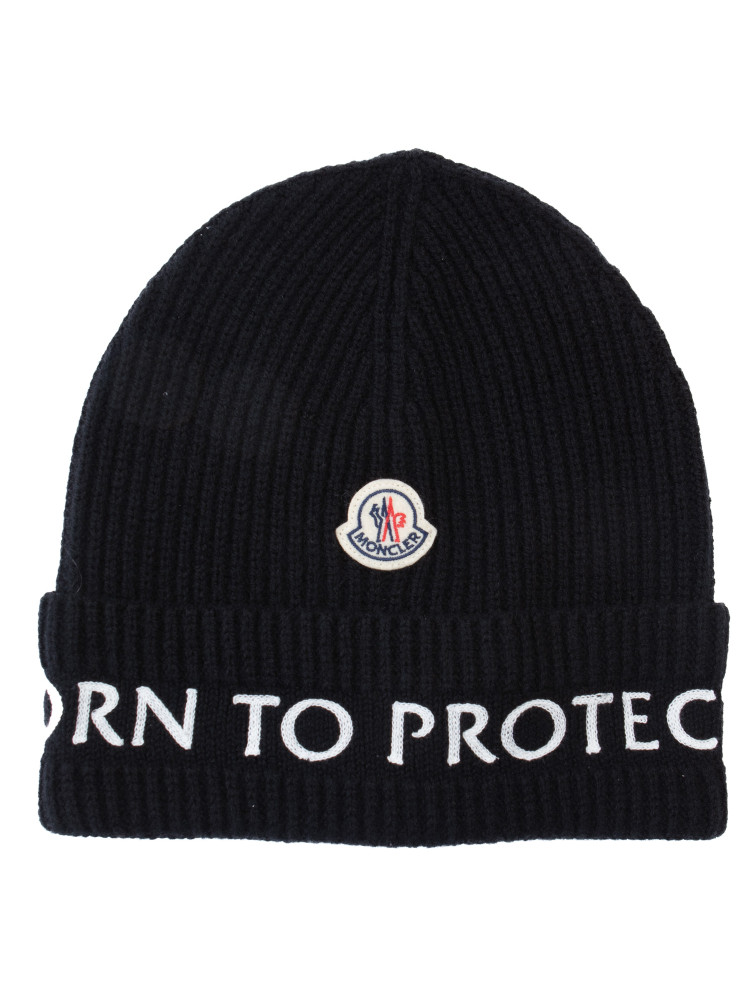 Moncler born to protect hat Moncler  BORN TO PROTECT HATzwart - www.credomen.com - Credomen