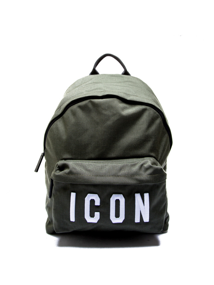 Dsquared2 men's backpack in nylon with printed logo Black | Caposerio.com